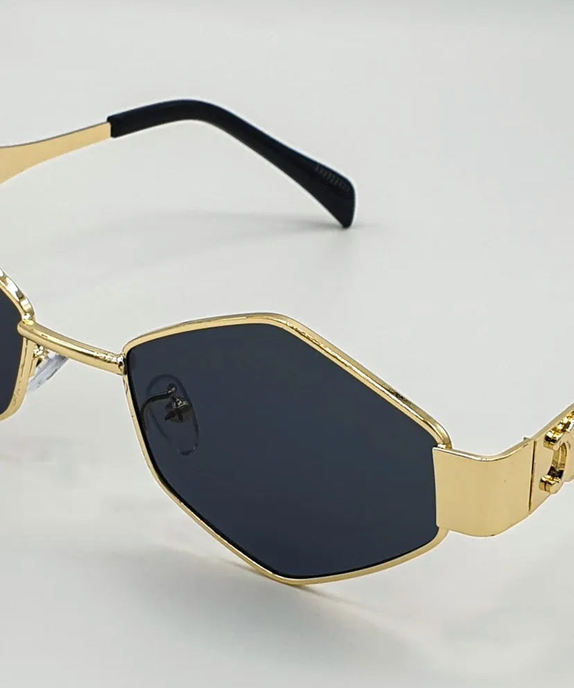 CELINE UNIQUE HEXAGON SHADES-Black Lens