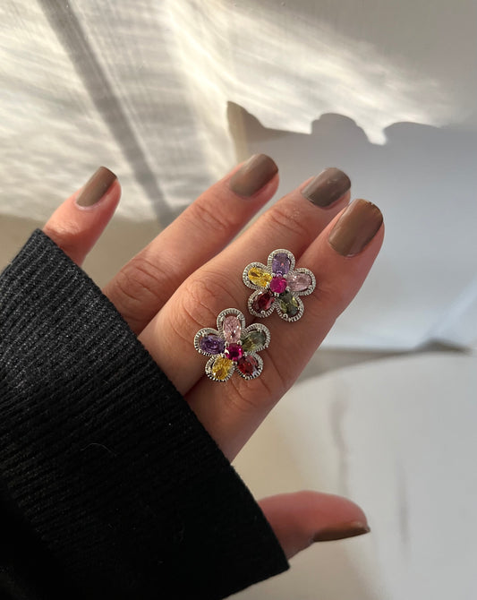 Élan Crystal Floral Earrings