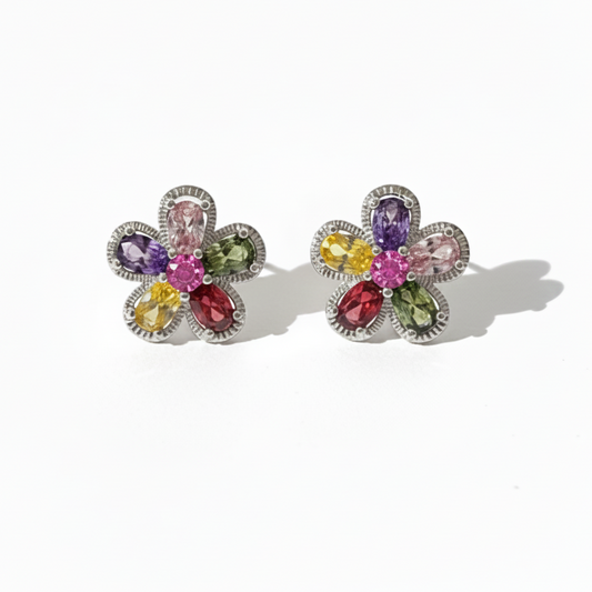 Élan Crystal Floral Earrings