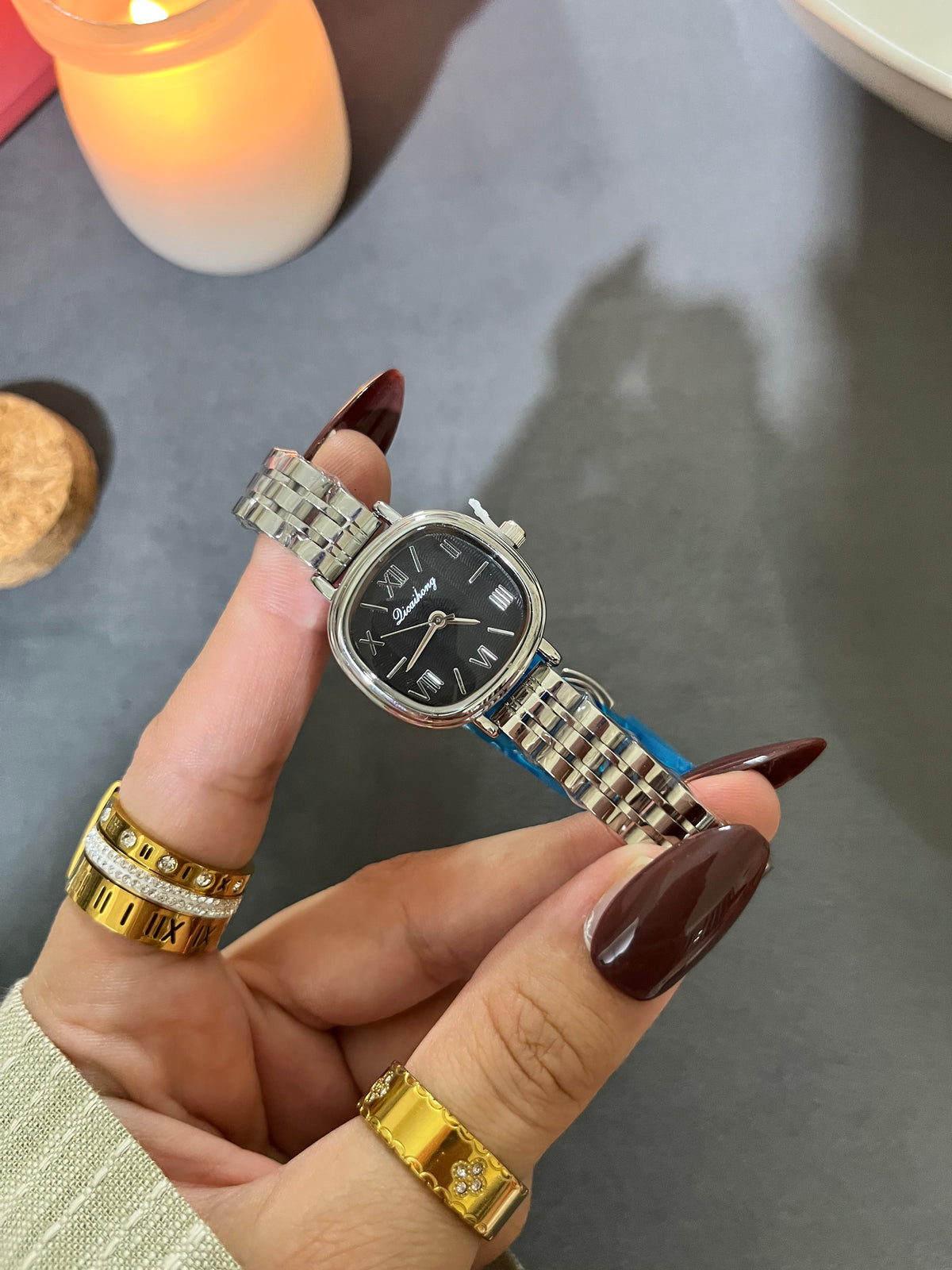 Amara Black Dail Watch