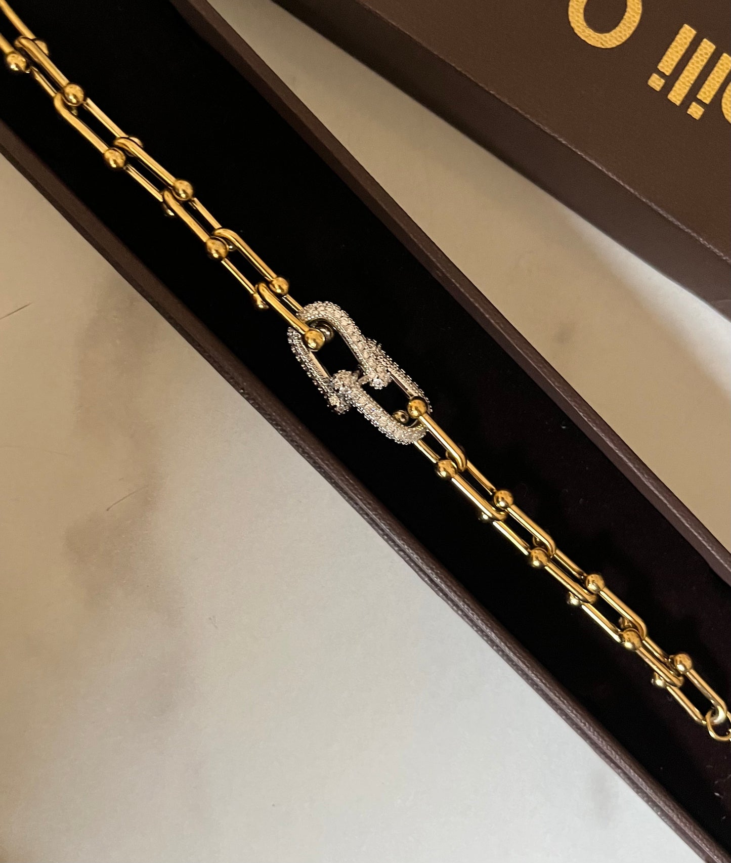 Zirconia Link Chain Bracelet