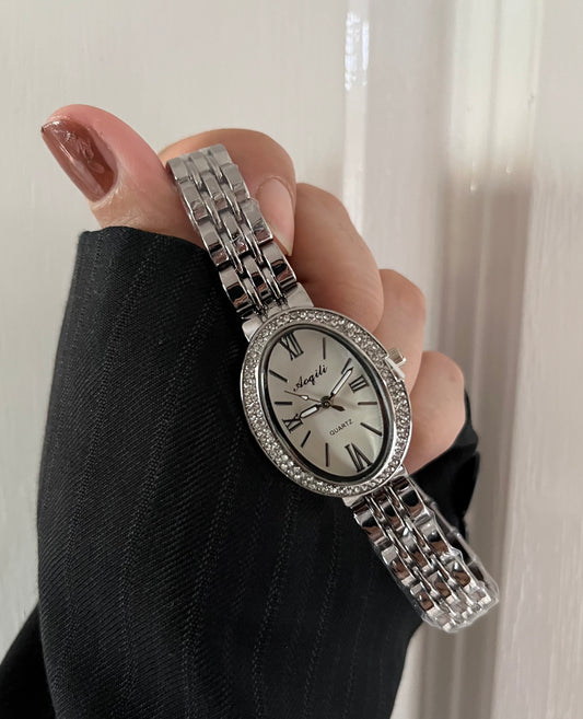 ISABELLA OVAL LUXURY WATCH white Dial