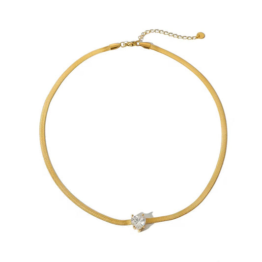 PEARCUT SNAKECHAIN NECKLACE
