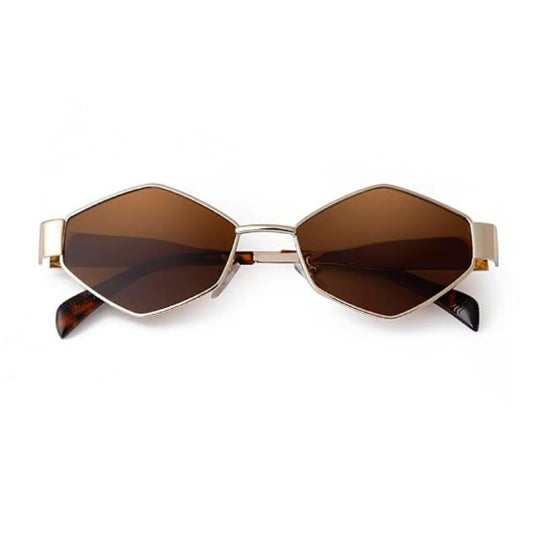 CELINE UNIQUE HEXAGON SHADES-Brown Lens