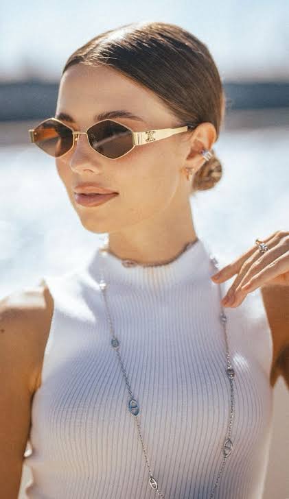 CELINE UNIQUE HEXAGON SHADES-Brown Lens