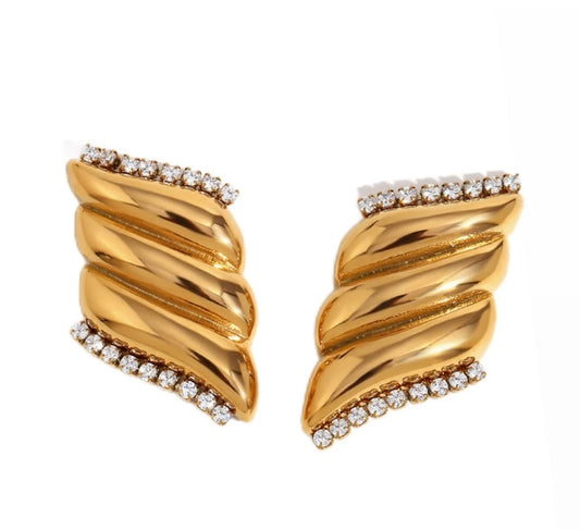 STUDED PAPYRUS EARRINGS
