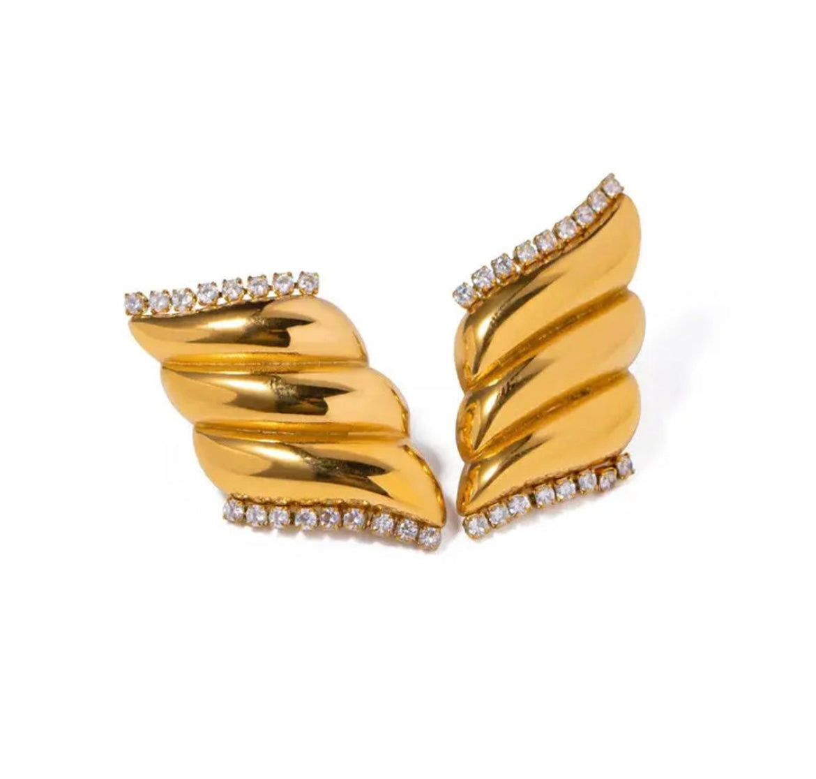 STUDED PAPYRUS EARRINGS