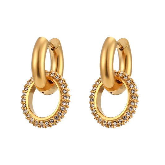 Elara Double Hoops