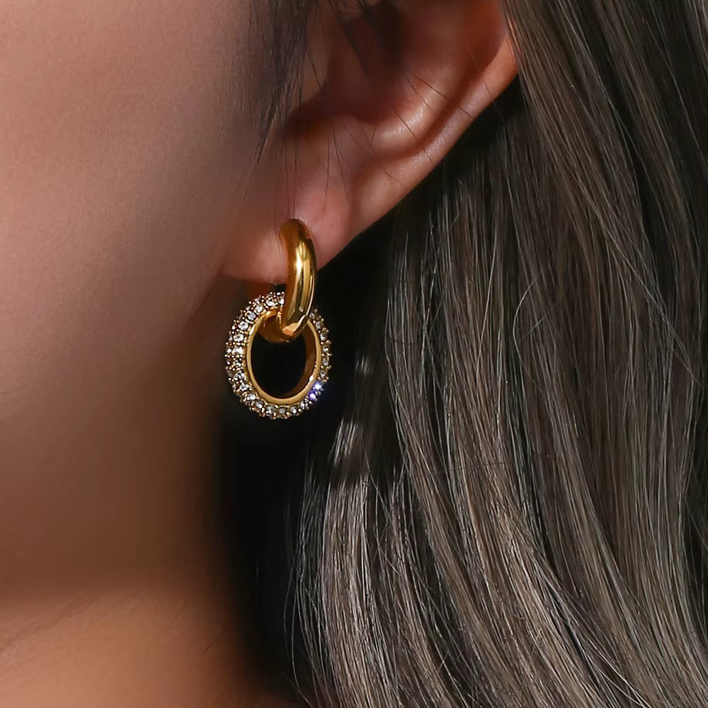 Elara Double Hoops