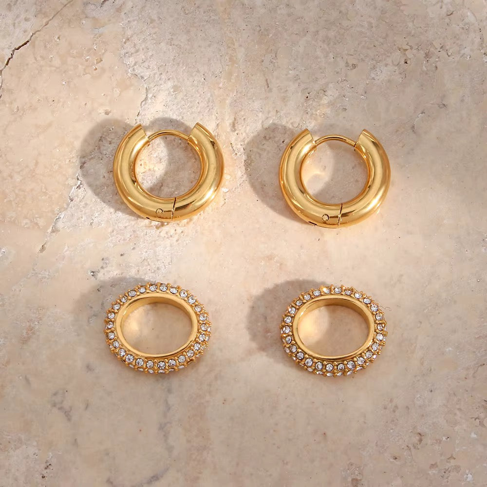 Elara Double Hoops