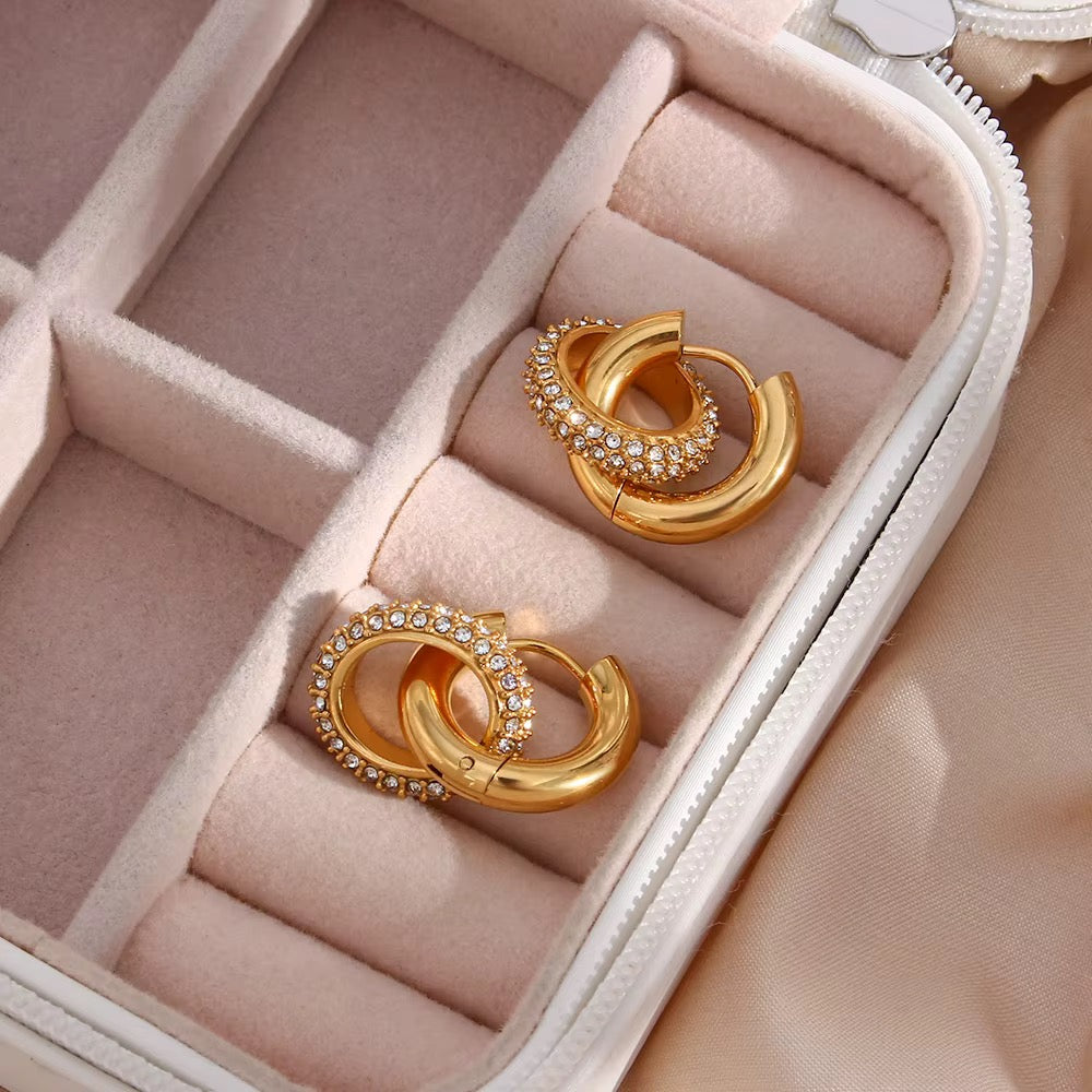 Elara Double Hoops