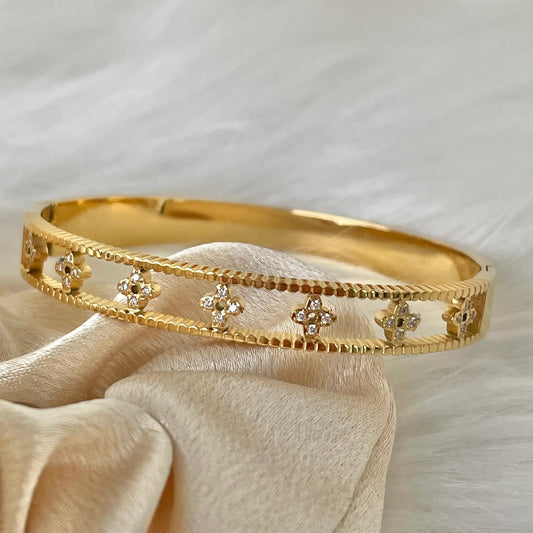 WOVEN ZIRCON BANGLE