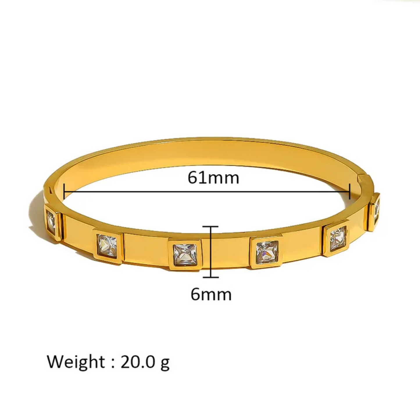 Greca Crystal Cuff Bangle