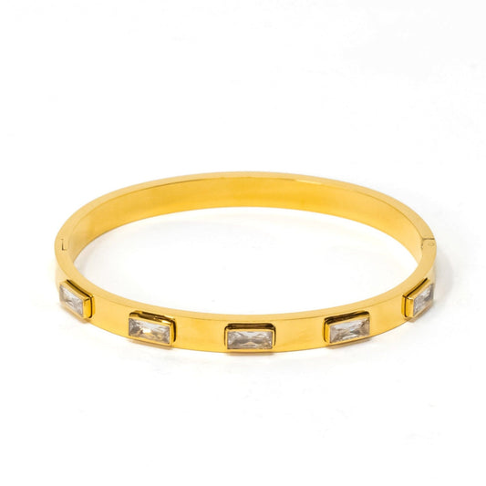 Greca Crystal Cuff Bangle
