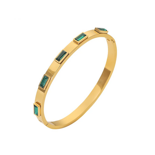 GREEN EMERALD BANGLE