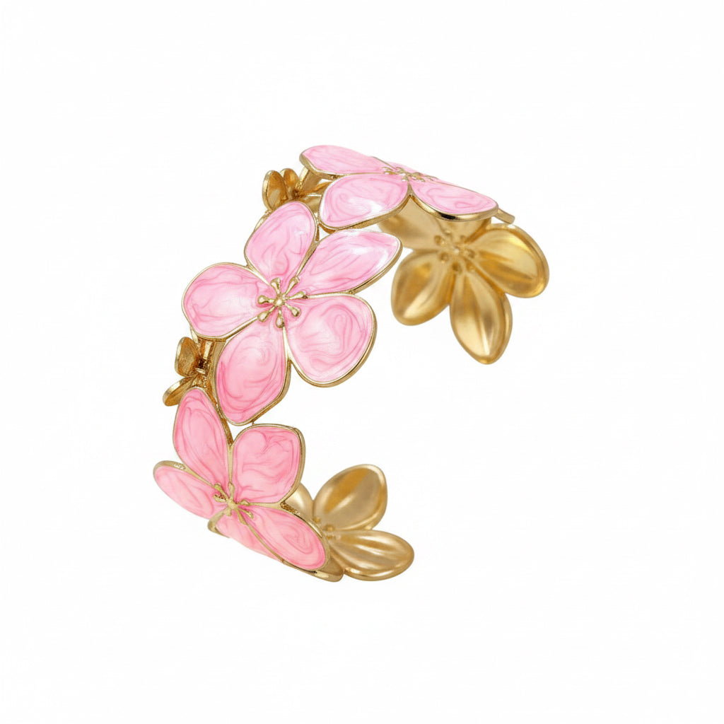 Sakura Pink Floral Bangle
