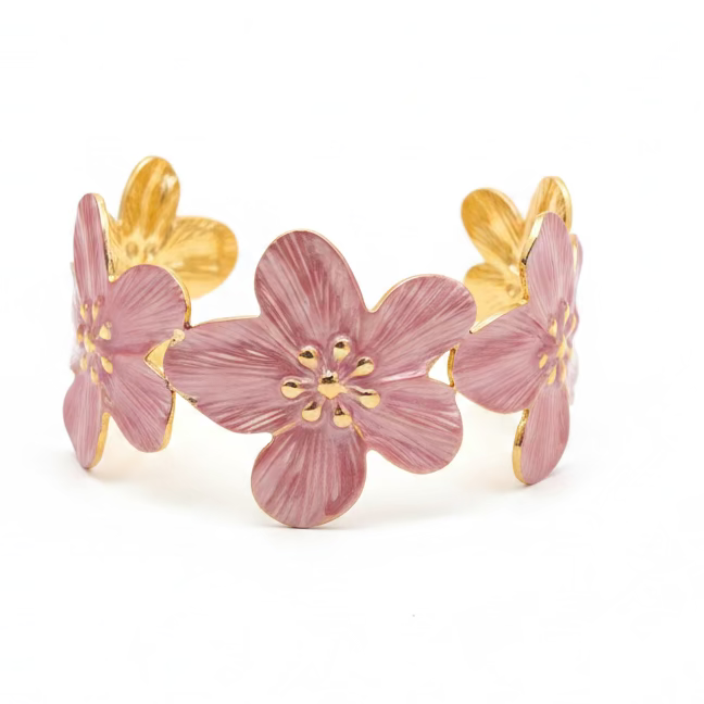 Sakura Pink Floral Bangle