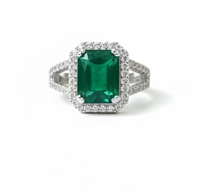 Emerald Zircon Ring