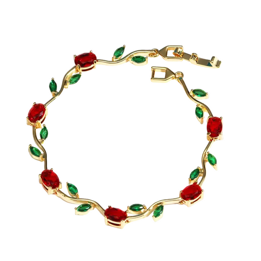 Tulip Bracelet X red and green