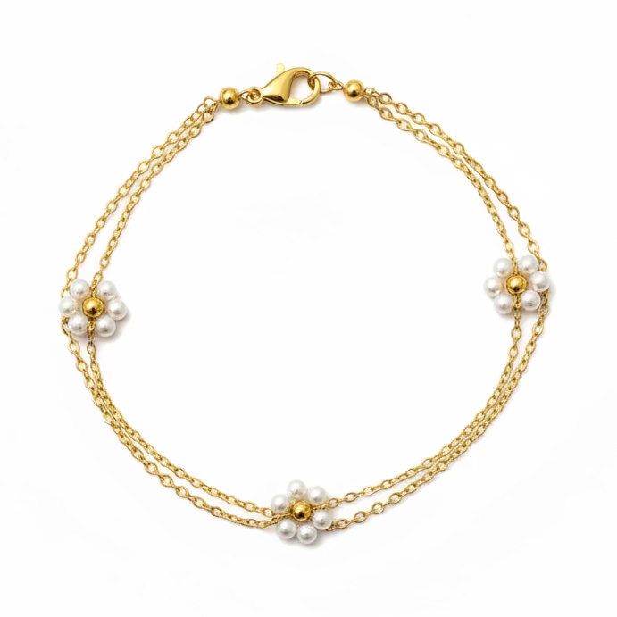 White Flower Bracelet