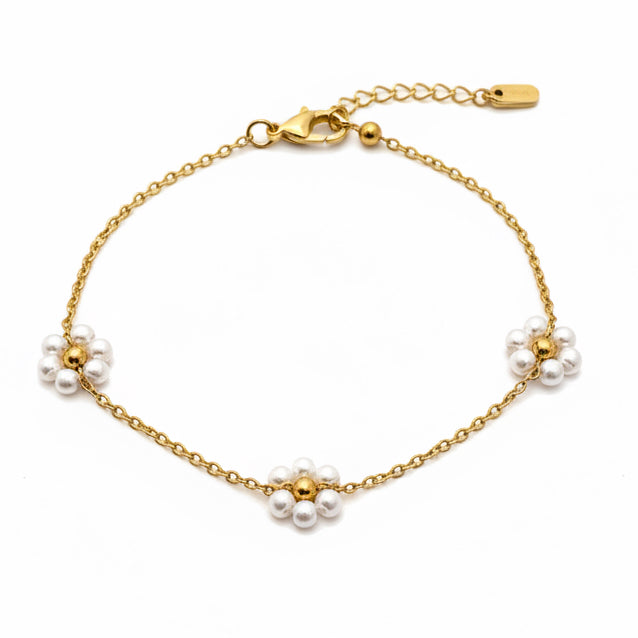 White Flower Bracelet