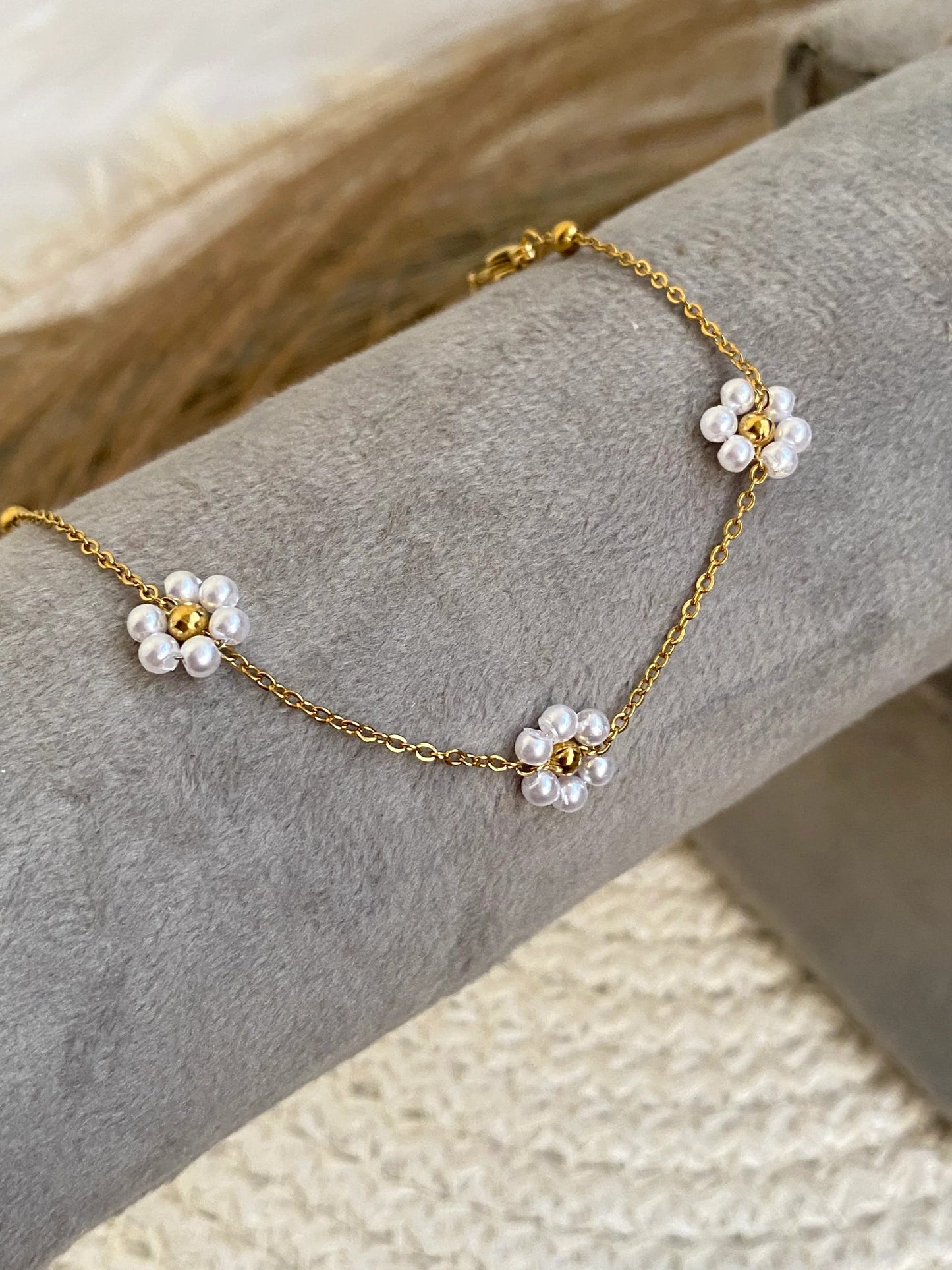 White Flower Bracelet