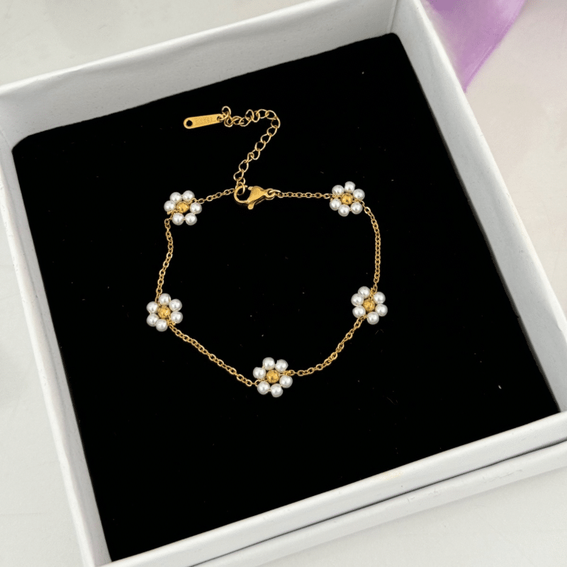 White Flower Bracelet